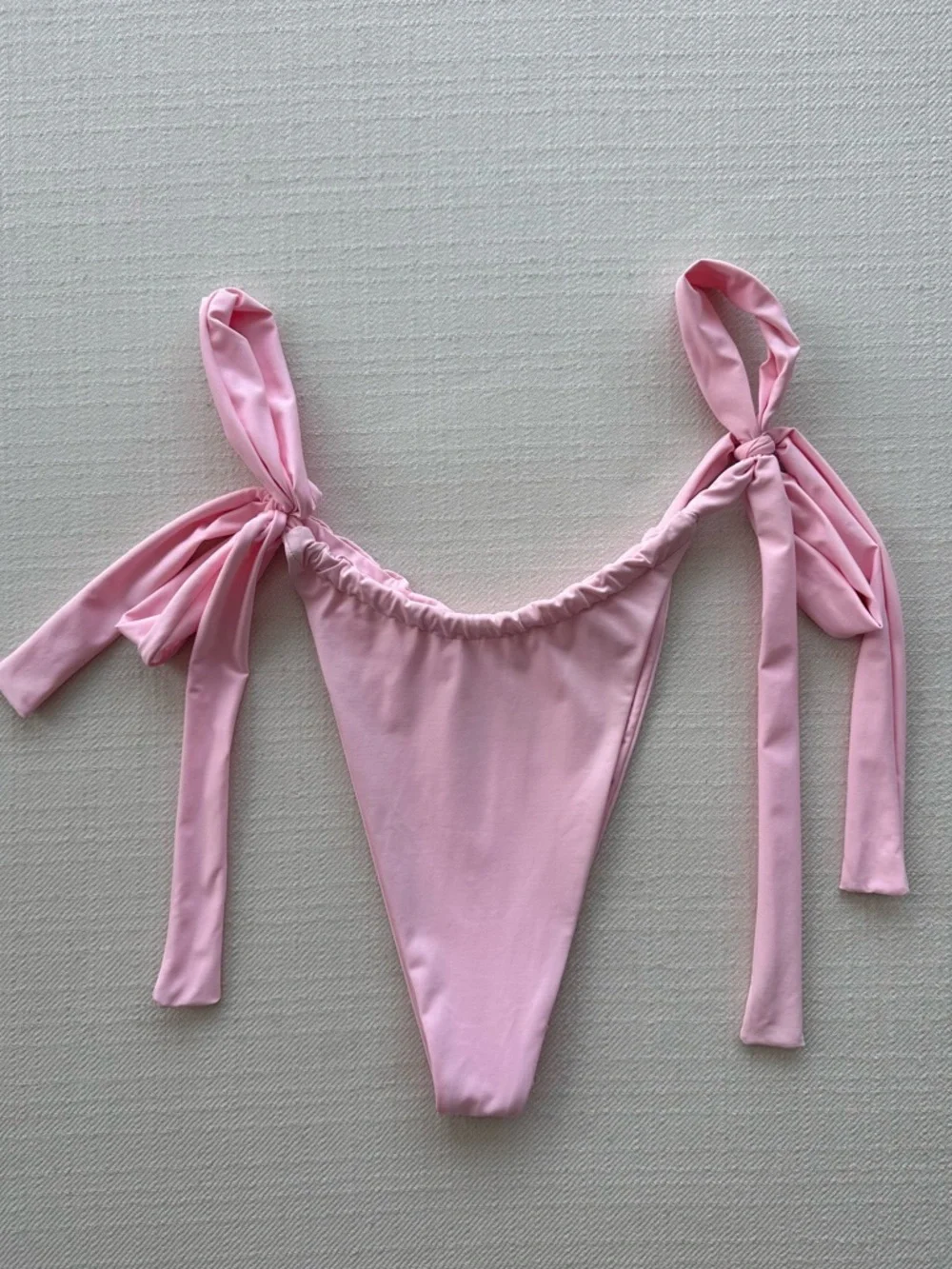 Frankies Bikinis Willow Cheeky Bikini Bottom in Love Pink - Size Large